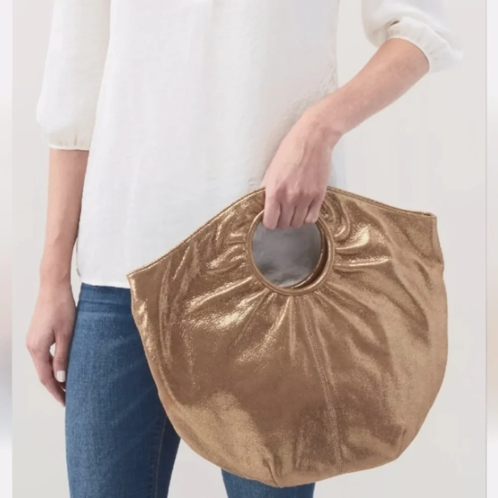 Hobo Brand, Giorgia Convertible Metallic Gold Leather Bag